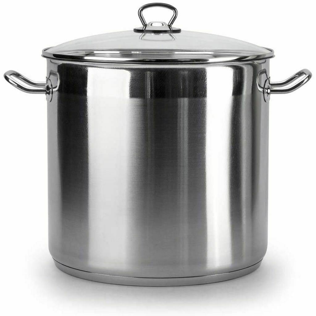 GEEZY Kitchen 15 Litre Stock Pot With Glass Lid