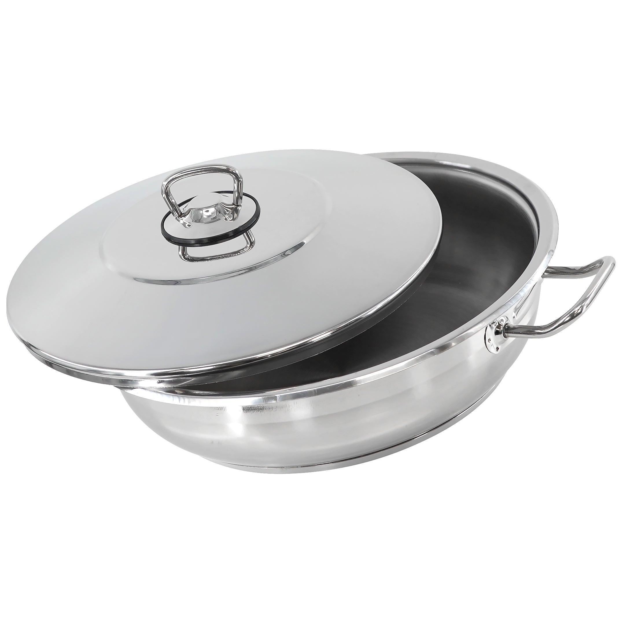 GEEZY Kitchen Gastro Shallow Pot With Lid 24 x 6 cm