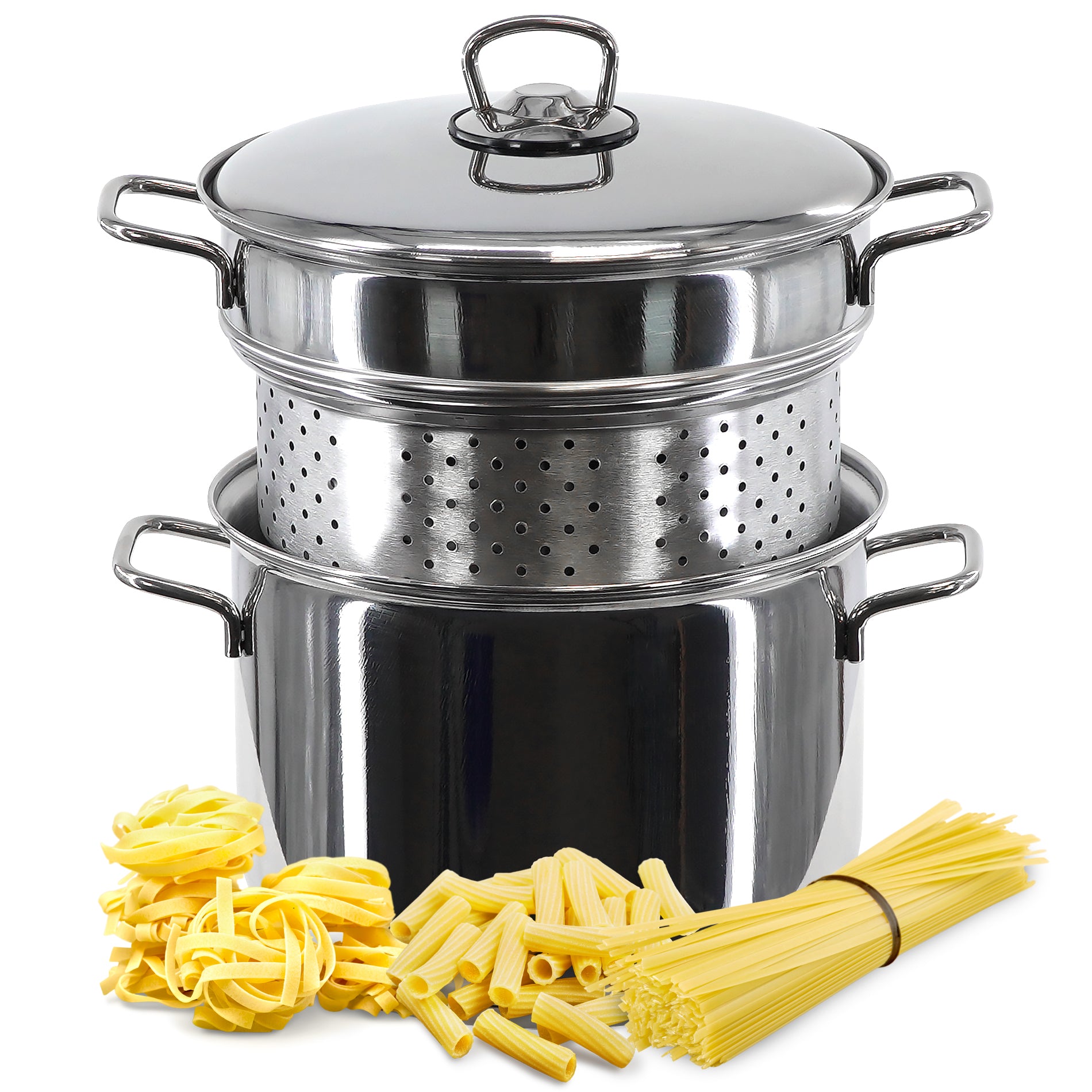 GEEZY Kitchen Stainless Steel Spaghetti Pasta Pot