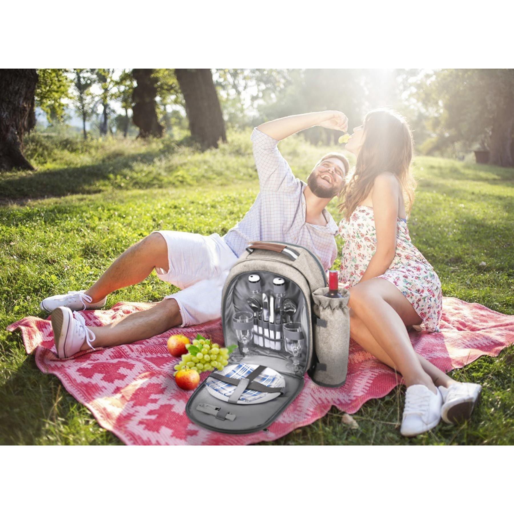 2 Person Picnic Cooler Backpack with Blanket GEEZY - The Magic Toy Shop