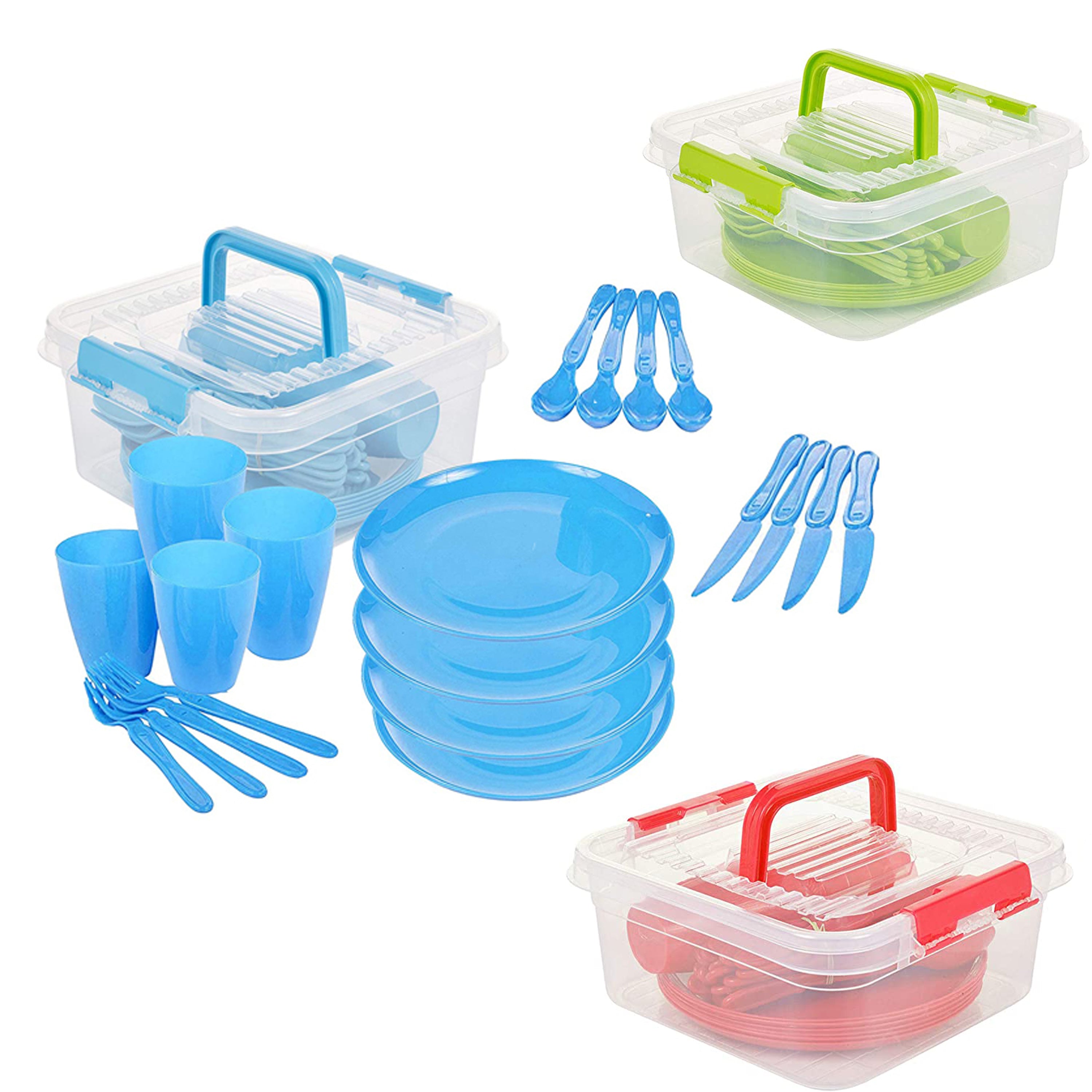 Large Picnic Set With Storage Box For Four - 21 Pieces GEEZY - The Magic Toy Shop
