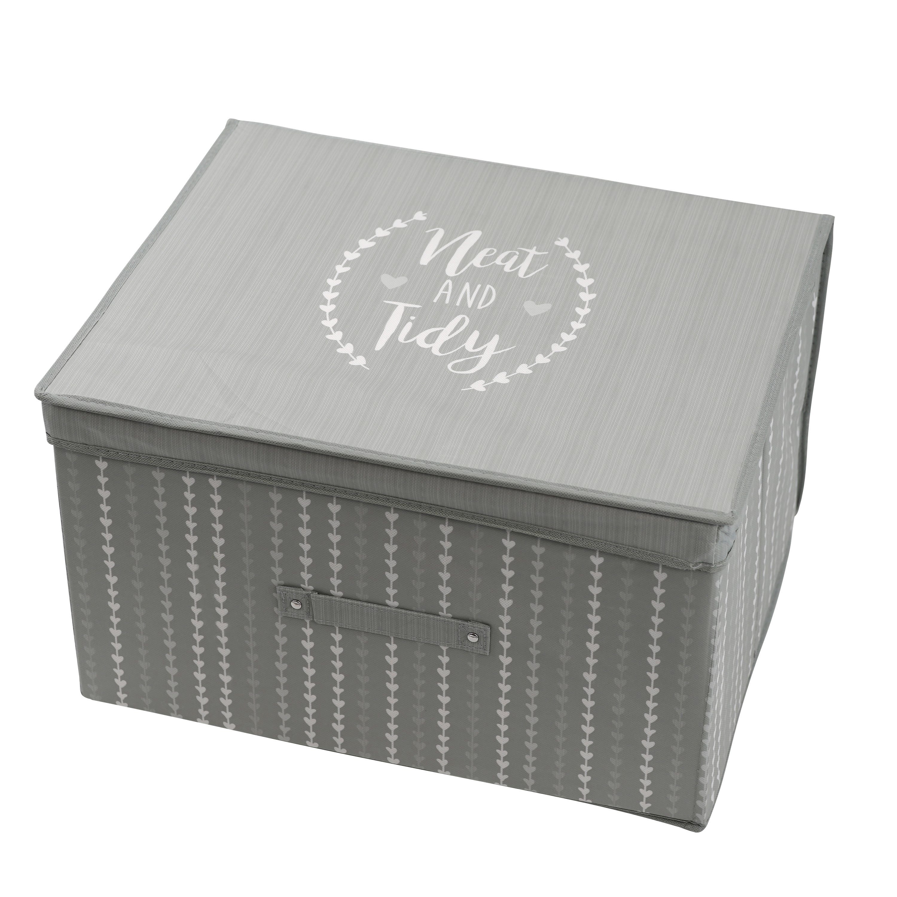 Gray Hearts Large Storage Box GEEZY - The Magic Toy Shop