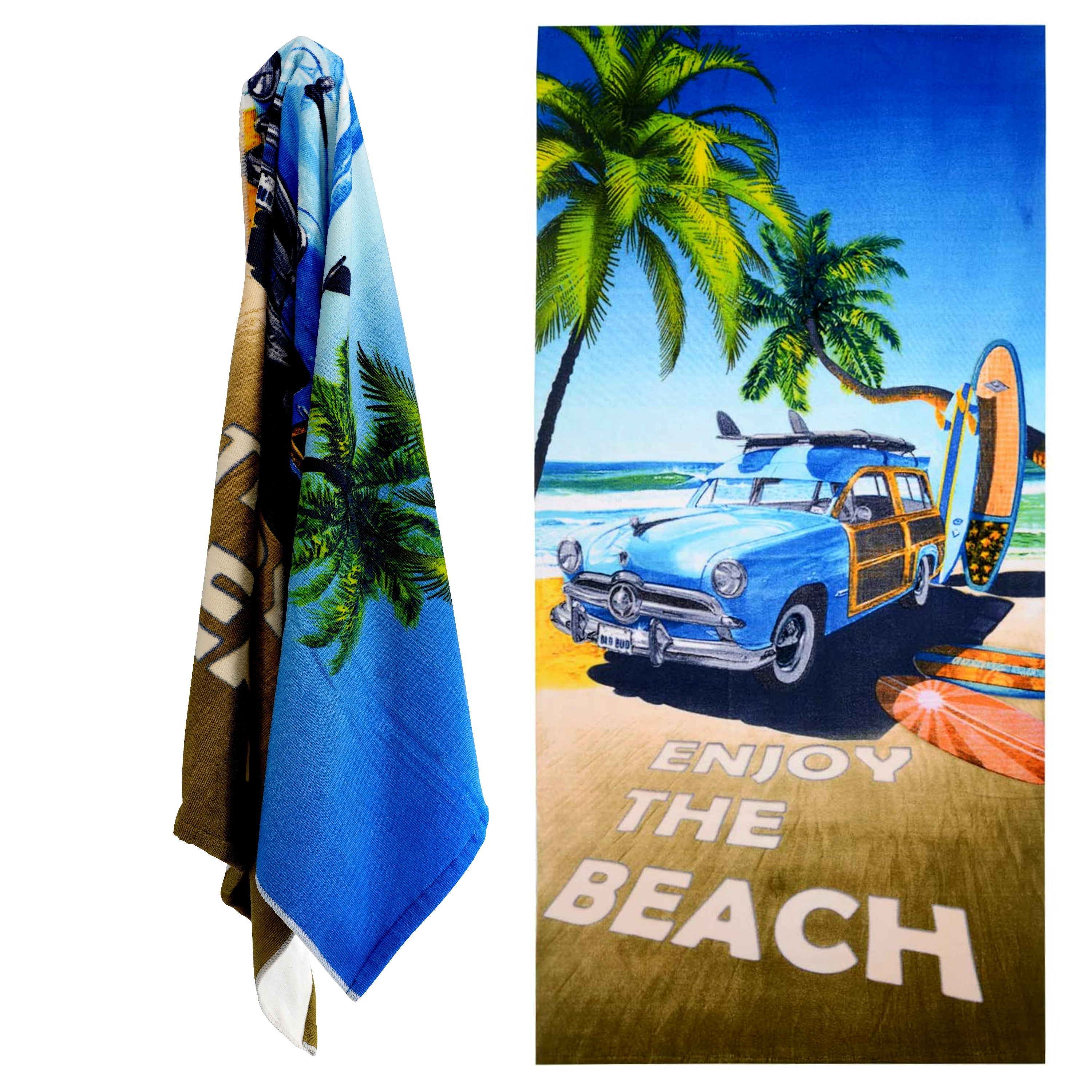 Enjoy The Beach Design Large Towel GEEZY - The Magic Toy Shop