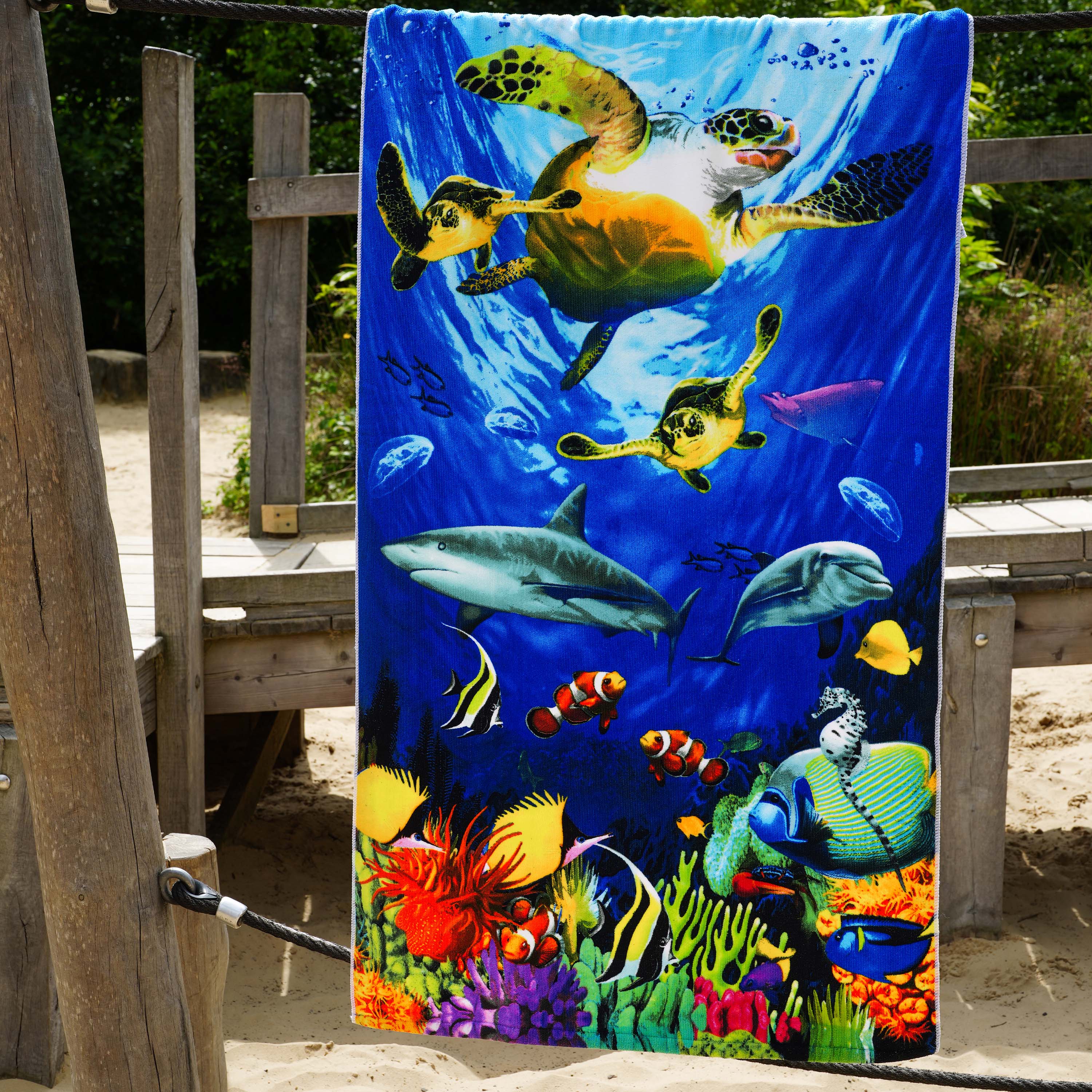 Ocean Turtles Design Large Towel GEEZY - The Magic Toy Shop