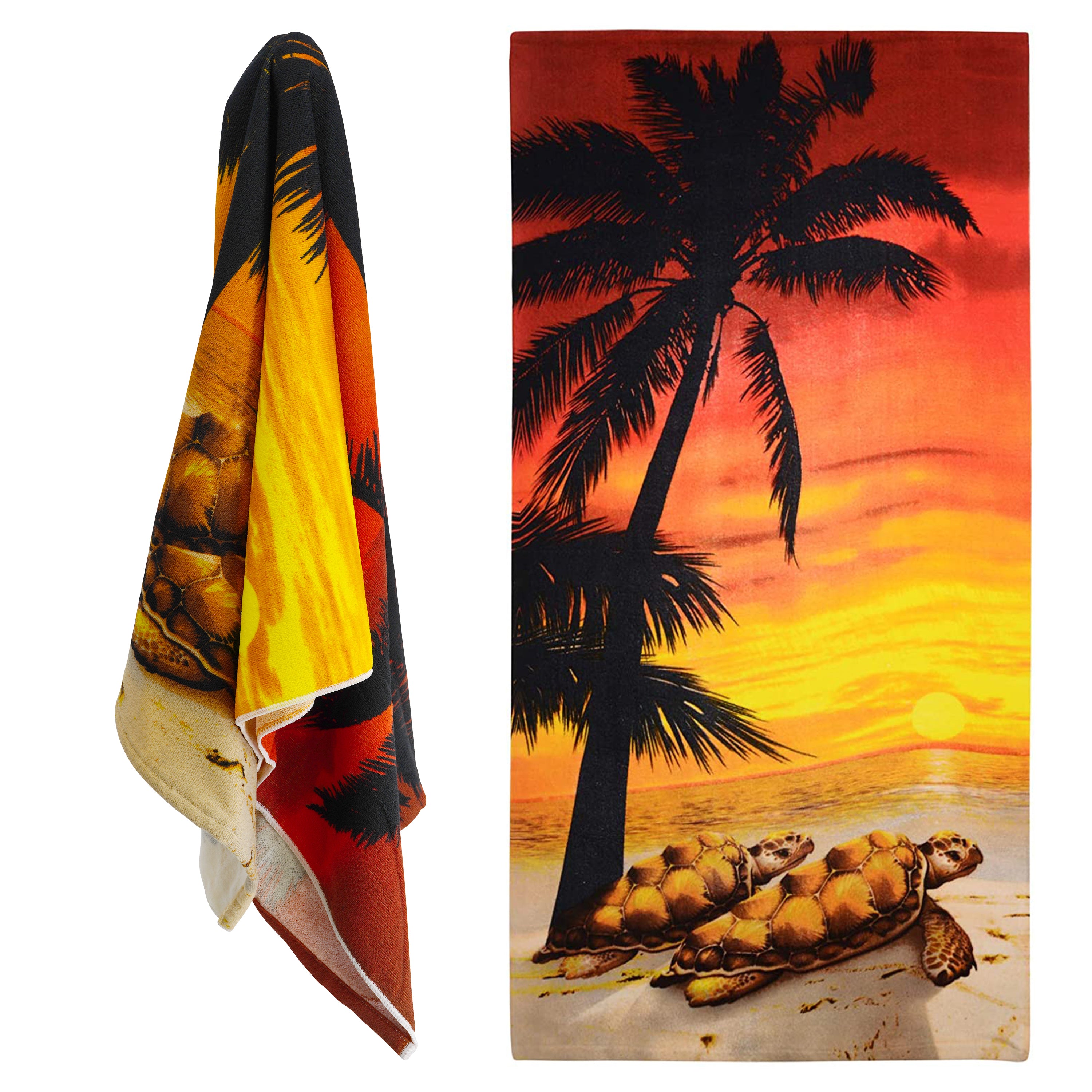 Sunset Turtles Design Large Towel GEEZY - The Magic Toy Shop