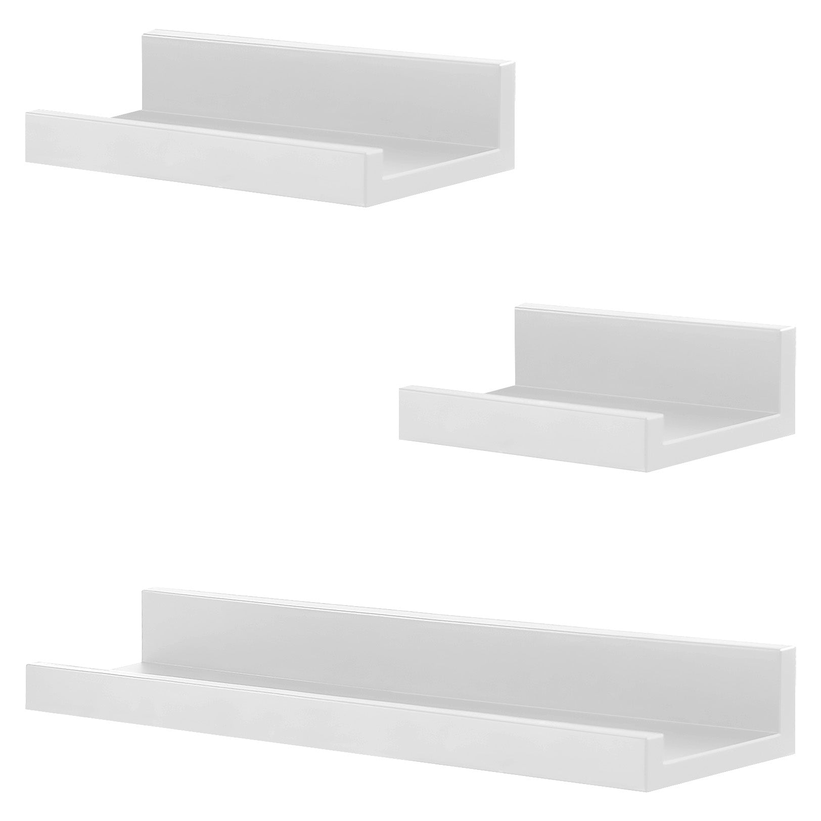 White Floating Wall Shelves Set of 3 GEEZY - The Magic Toy Shop