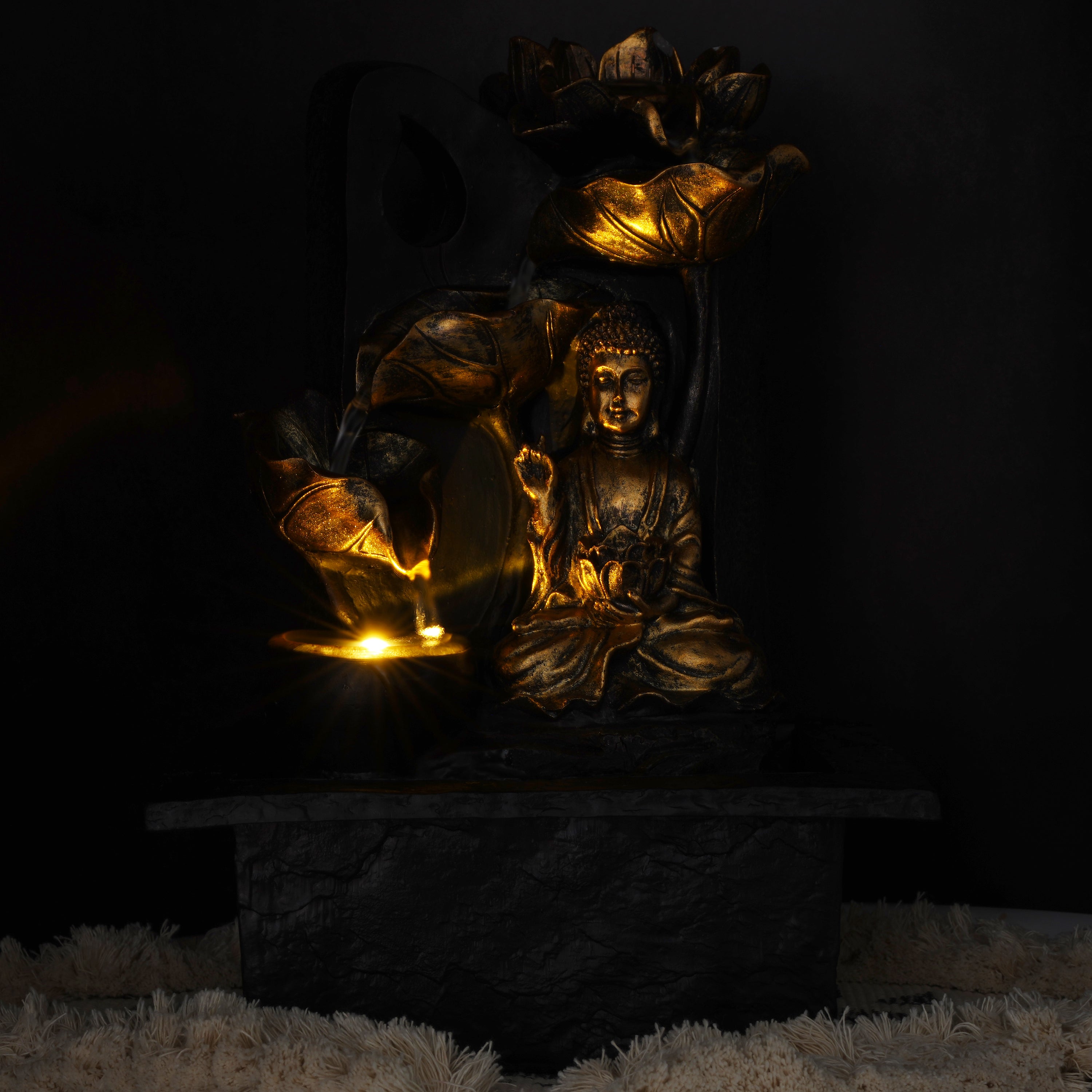 Buddha Water Feature Led Lights GEEZY - The Magic Toy Shop
