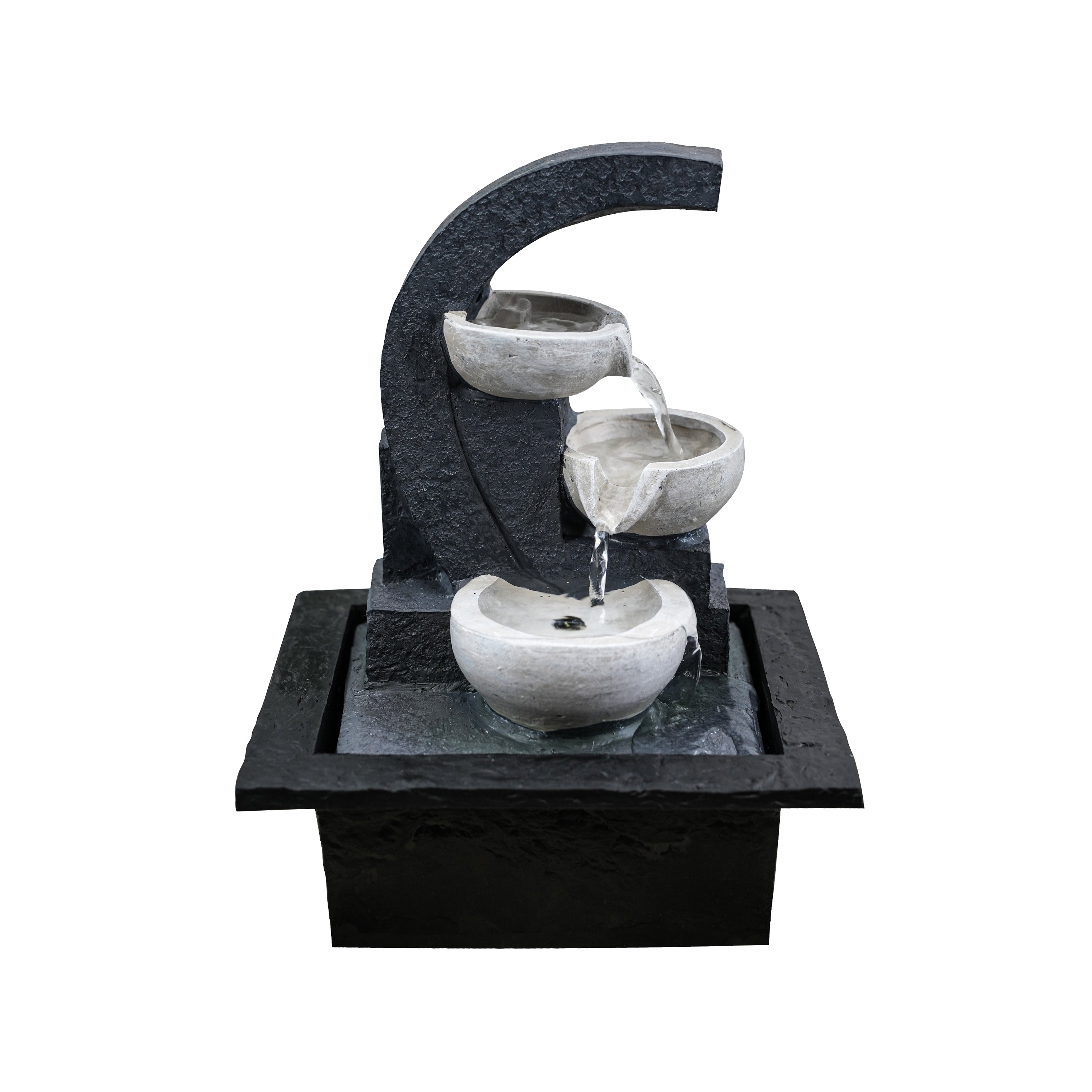 White Bowls Water Feature Led Lights GEEZY - The Magic Toy Shop