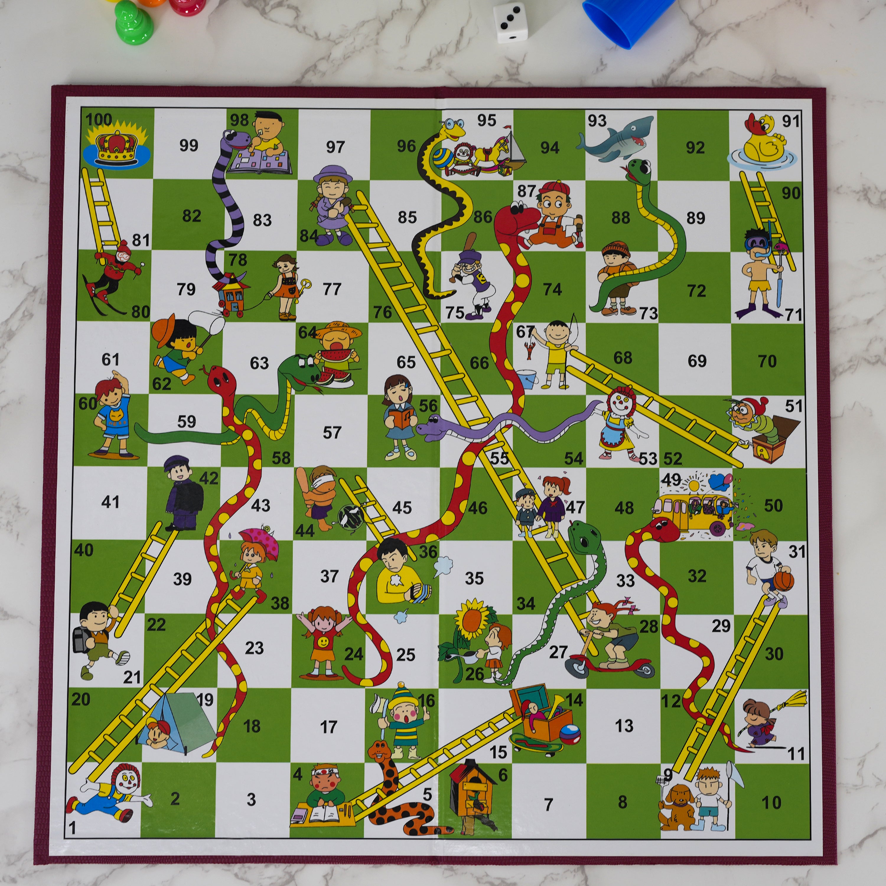 Snakes and Ladders Traditional Board Game M.Y - The Magic Toy Shop