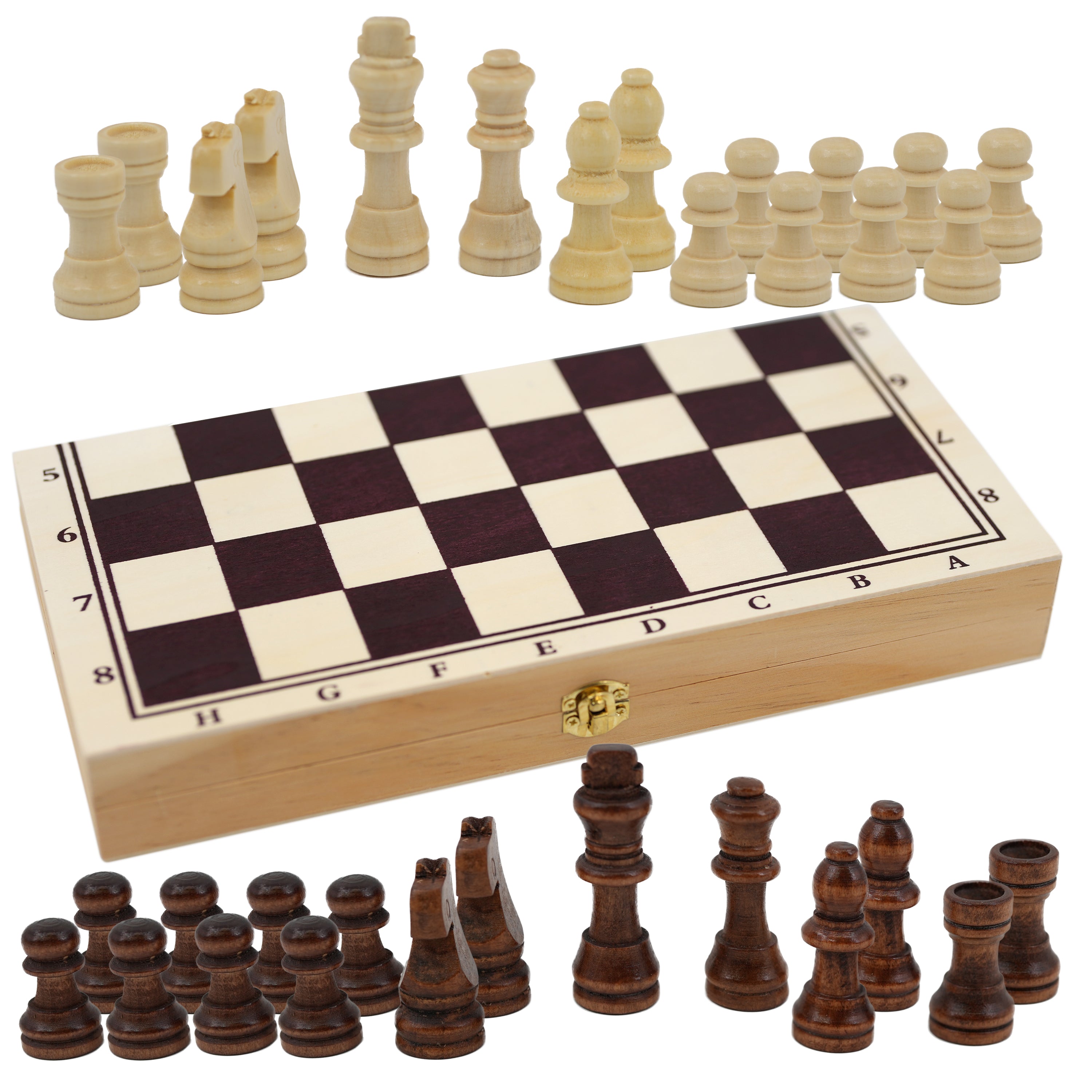 3 in 1 Wooden Compendium Board Game Set