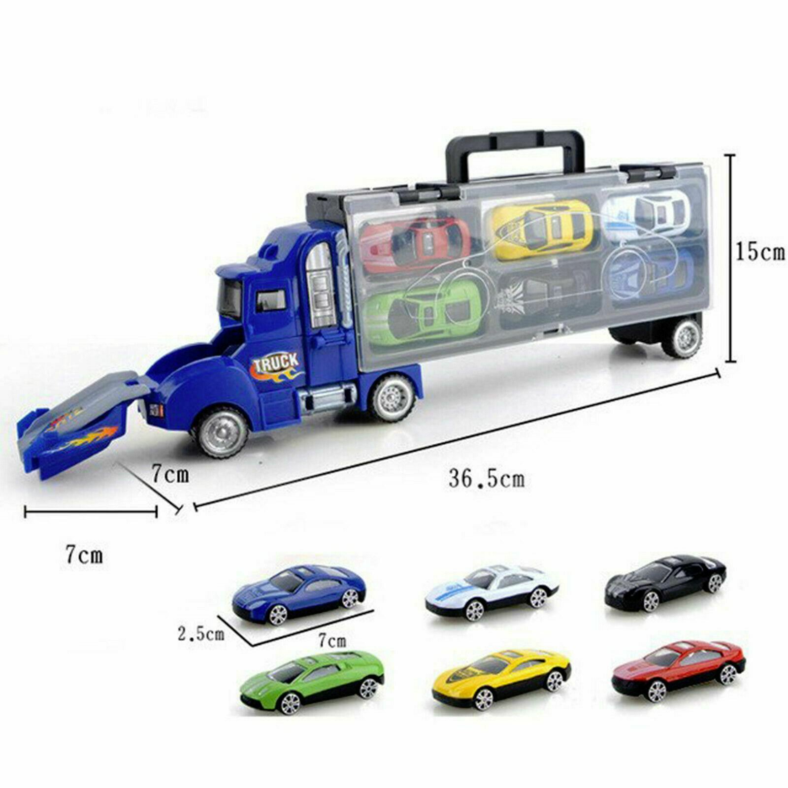 Kids Toy Truck Carrier 6 Mini Cars Set