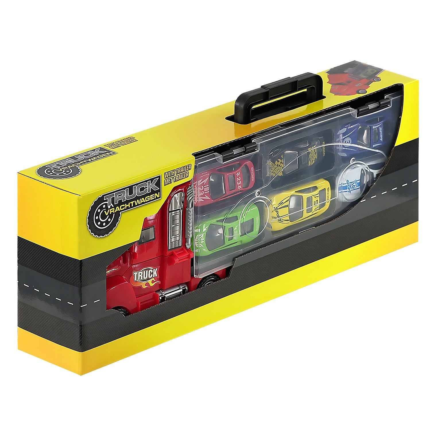 Kids Toy Truck Carrier & 6 Mini Cars Set The Magic Toy Shop - The Magic Toy Shop