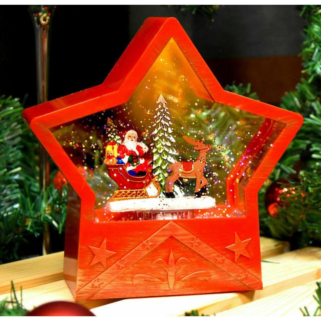 Glitter Star Red Christmas Decoration with Dual Power Battery The Magic Toy Shop - The Magic Toy Shop