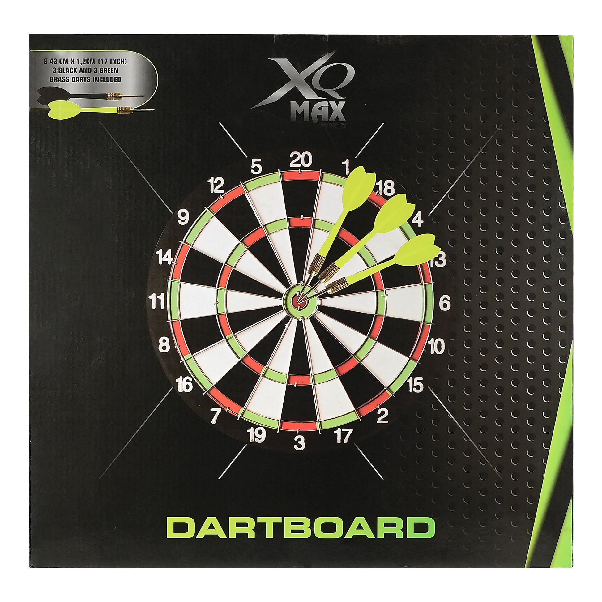 The Magic Toy Shop Dartboard Double-Sided Dartboard with 6 Darts