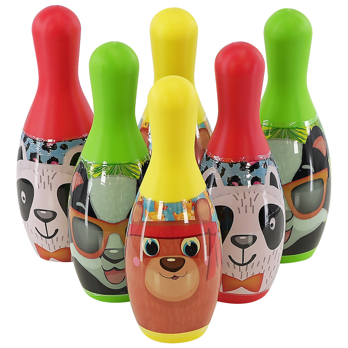 The Magic Toy Shop Outdoor Toys Kids Funny Faces Bowling Play Set