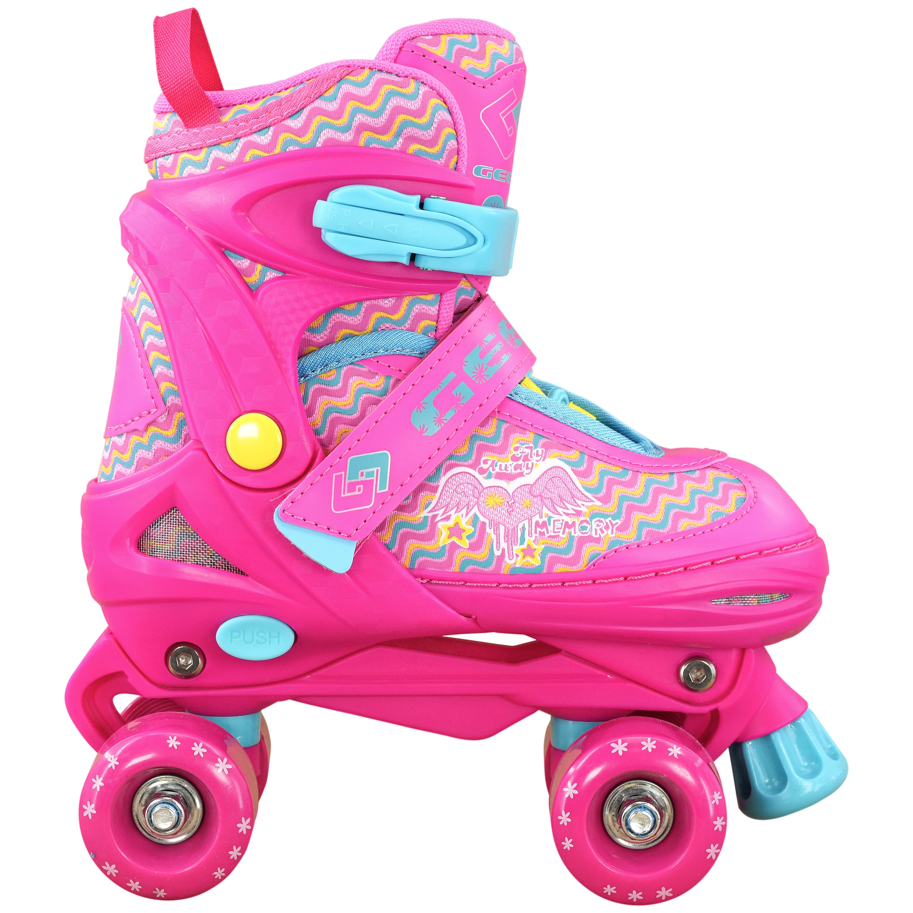 Pink Roller Skates for Kids with 4 Wheel Adjustable Sizes The Magic Toy Shop - The Magic Toy Shop