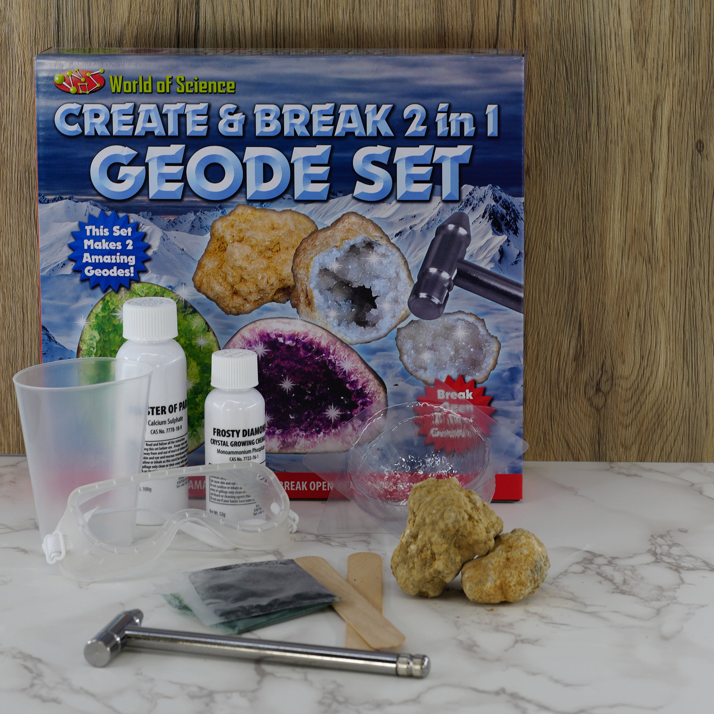 2 in 1 Create And Break Your Own Geode Set The Magic Toy Shop - The Magic Toy Shop